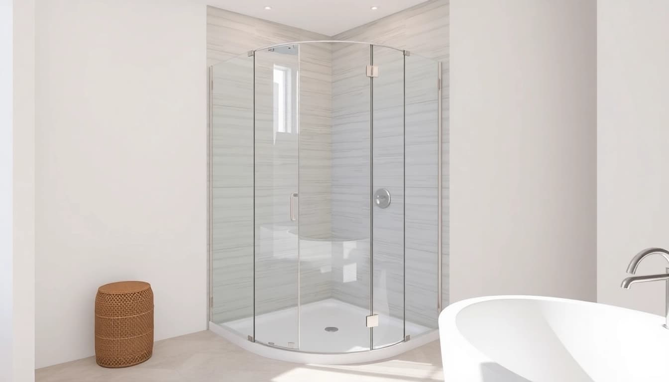 Genießen Sie die stilvolle duschkabine 80x80 eckeinstieg mit modernem Design und eleganten Glasflächen.