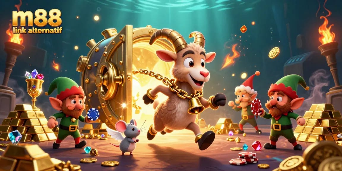 Engage in thrilling bets with m88 link alternatif showcasing a festive casino scene full of excitement.