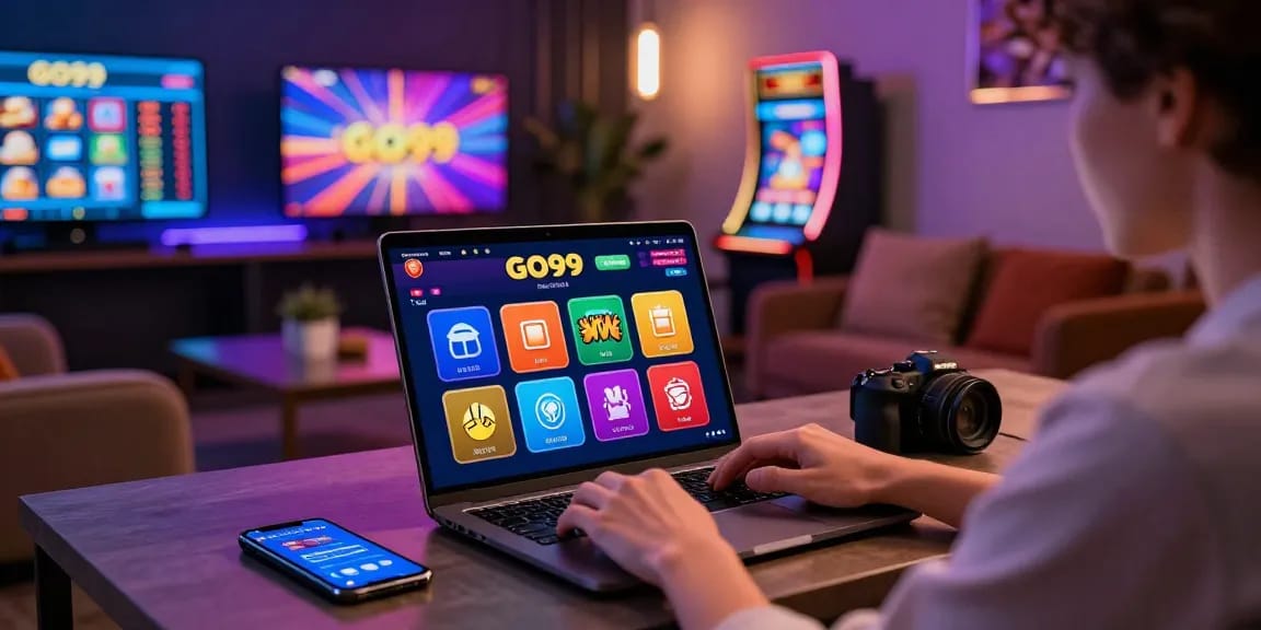 Engaging online gambling experience with GO99 platform showcasing various games.