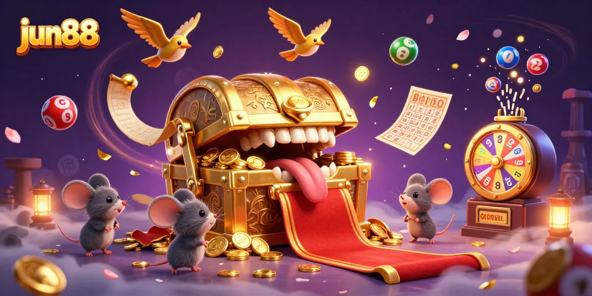Engage with jun88's vibrant casino action featuring adventurer mice and golden treasures.