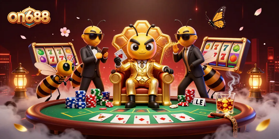 Engage with thrilling games on688, featuring dynamic characters in a vibrant casino scene.