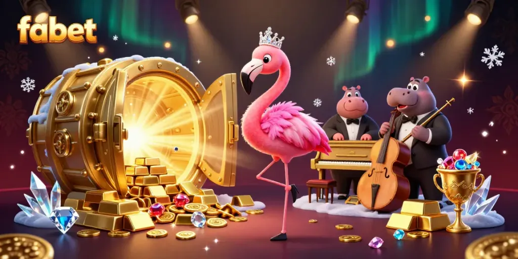 Engage in exciting games at fabet with vibrant characters in a luxurious casino setting.