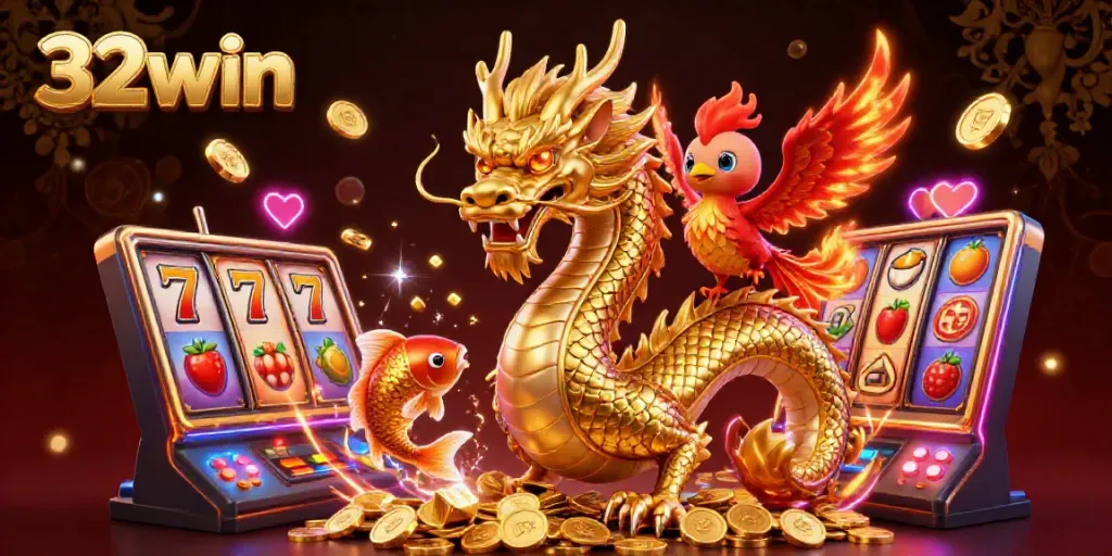 Engage with the dynamic gaming action of 32win featuring vibrant characters in a captivating casino scene.