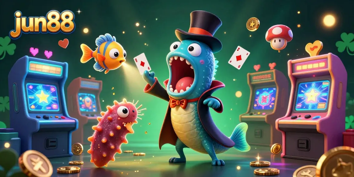 Engage with thrilling casino action at jun88, showcasing vibrant 3D gambling elements and magical characters.