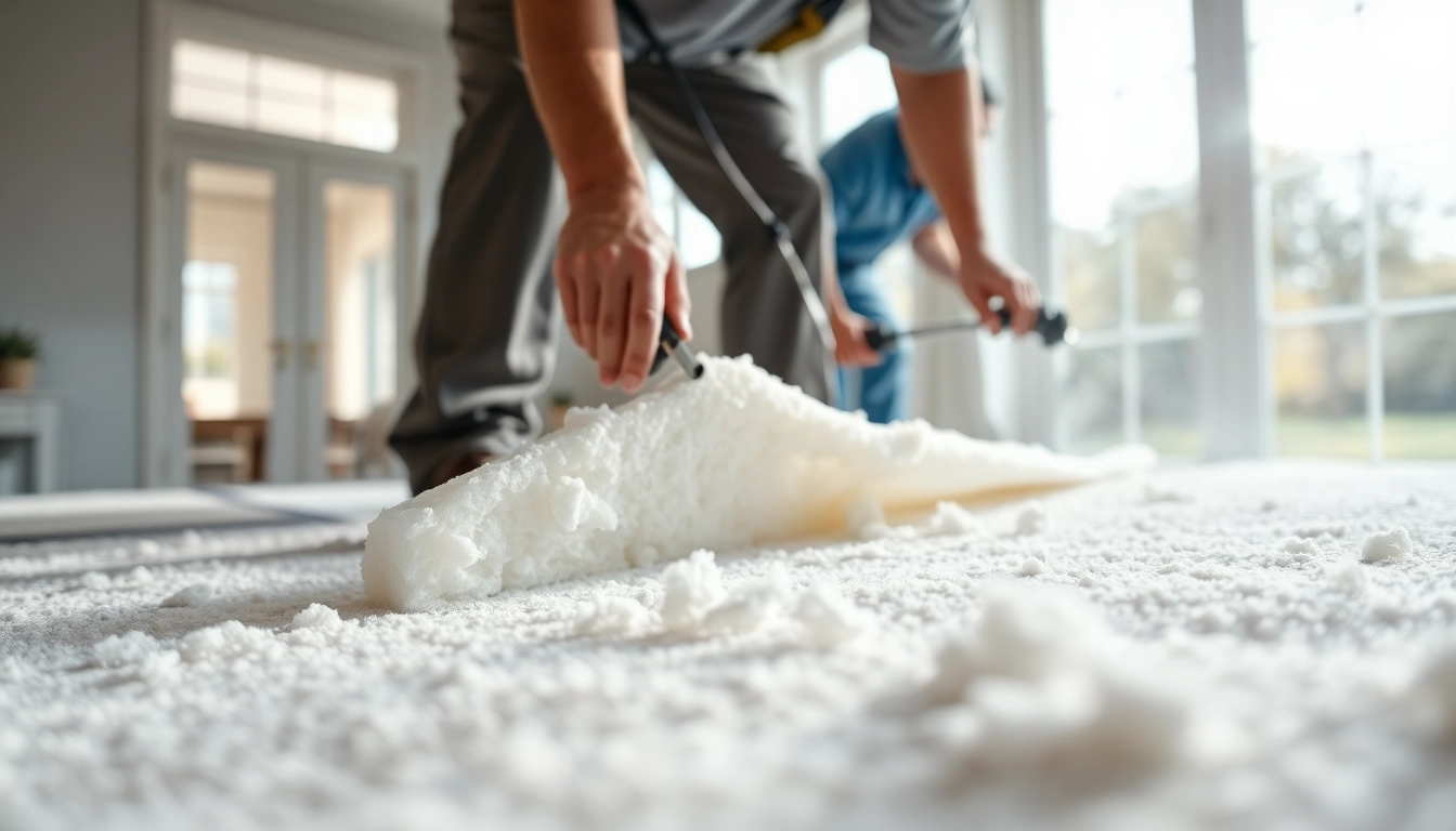Efficient spray foam removal per m2 showcased by professionals in a modern home.