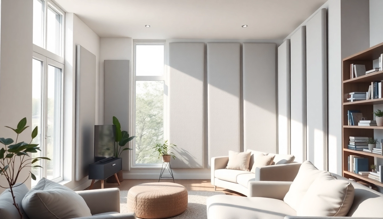 Enhancing soundproofing installation with acoustic panels in a modern home setting.