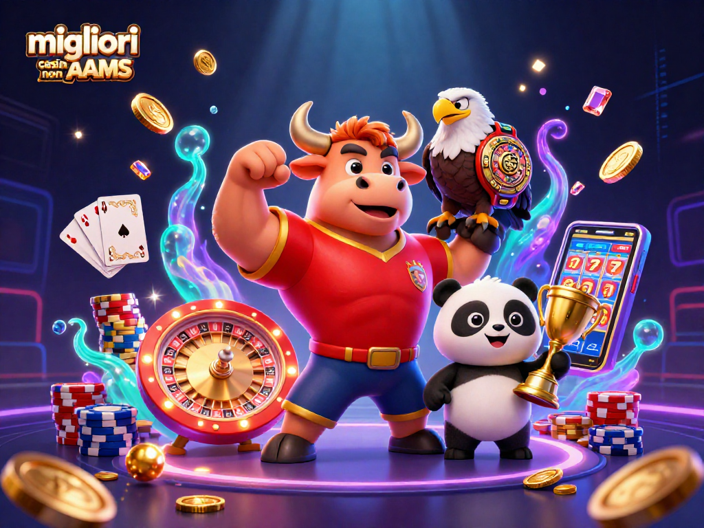 I migliori casino non AAMS offrono emozionanti giochi e opportunità di vincita, presentati da un personaggio muscoloso e divertente.