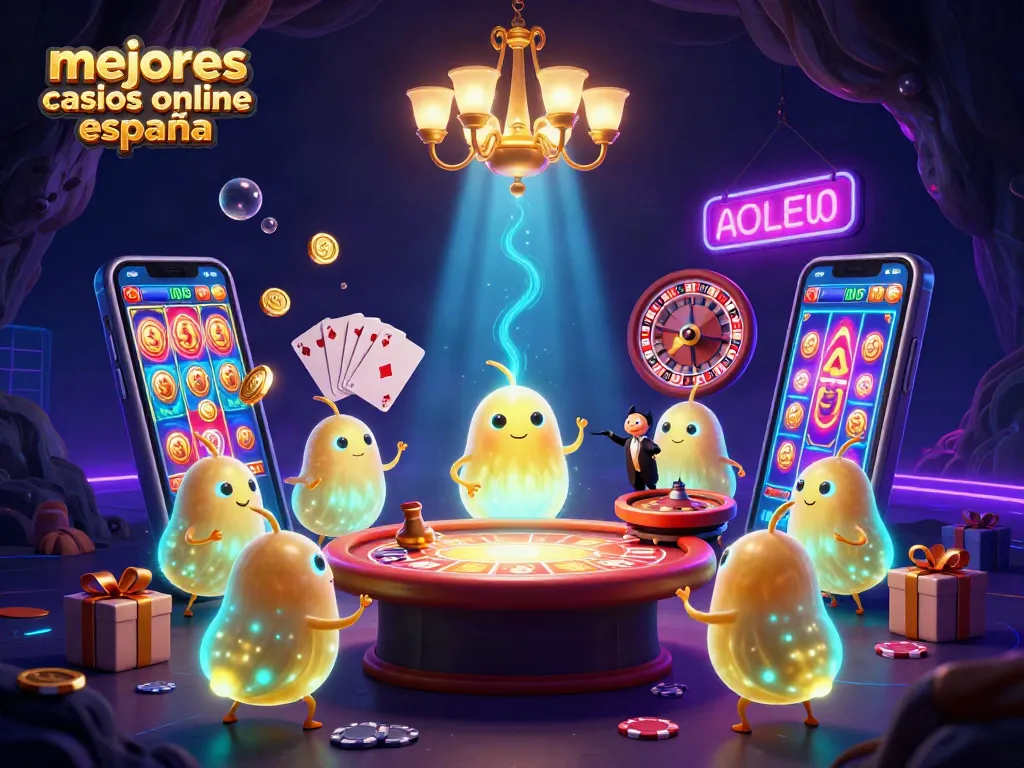 Iluminando un casino, los mejores casinos online España brillan con luz de luciérnagas.