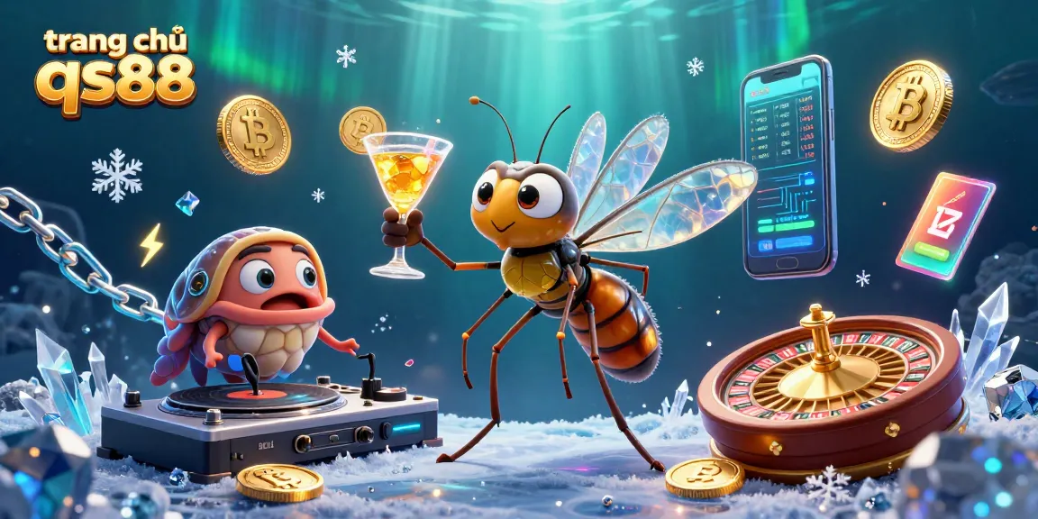 Engage with trang chủ qs88 as a 3D illustration showcasing unique casino characters and crypto elements