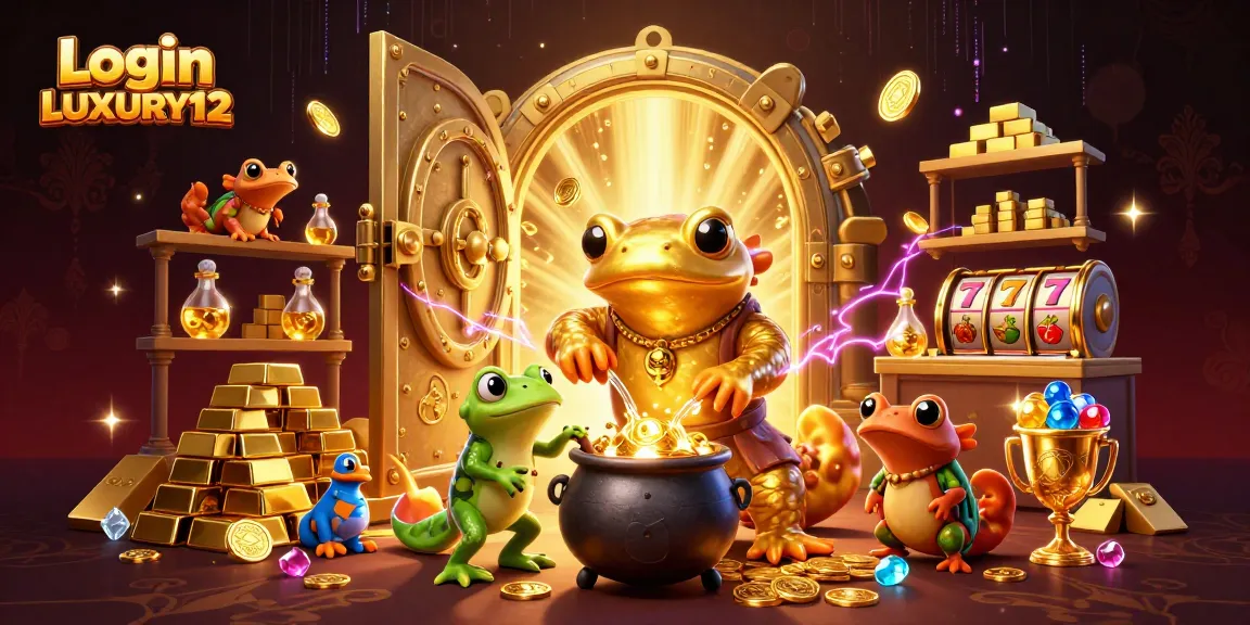 Login LUXURY12 untuk putaran slot yang menguntungkan dengan tema alkemis emas.