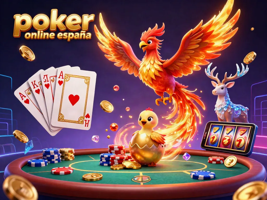 Participa en la emoción del póker online España con un rey en colores vibrantes y monedas doradas.