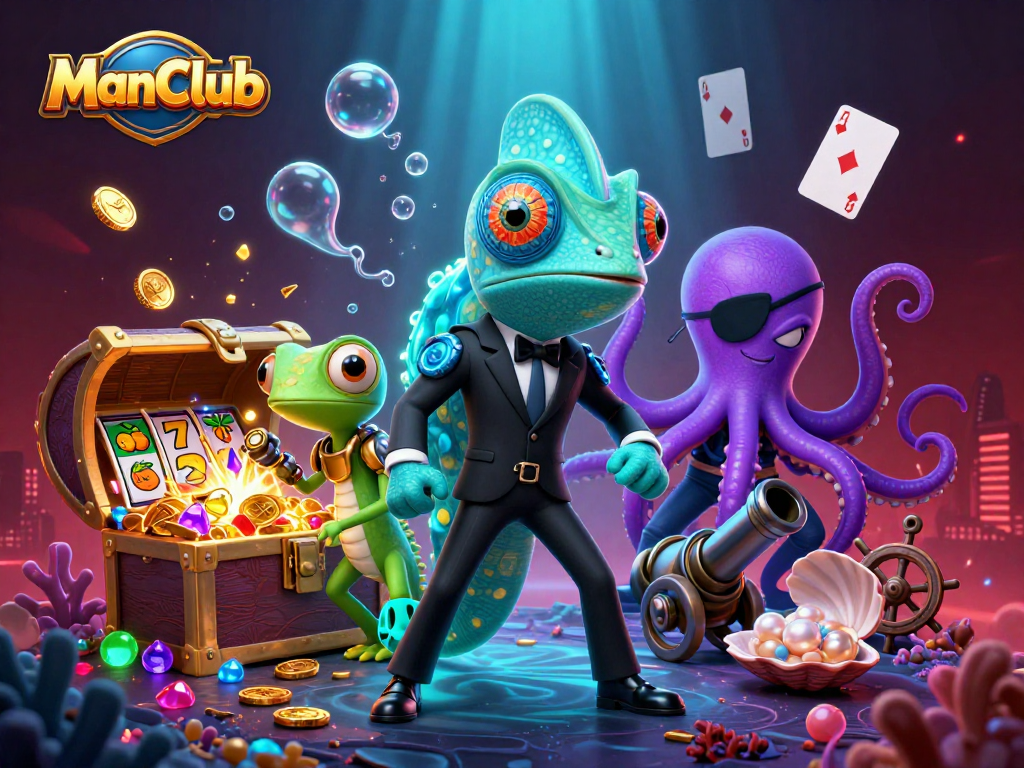 Experience thrilling slot wins with ManClub's vibrant underwater casino adventure.