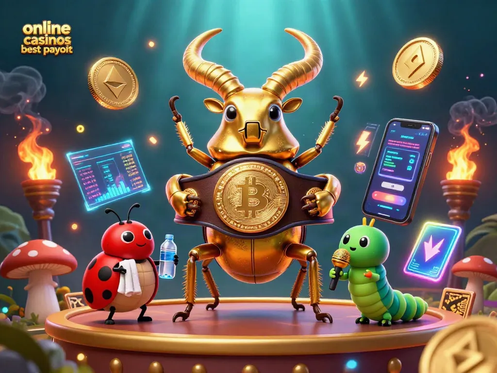 Experience the thrill of online casinos best payout with vibrant 3D characters showcasing gaming excitement and crypto elements.