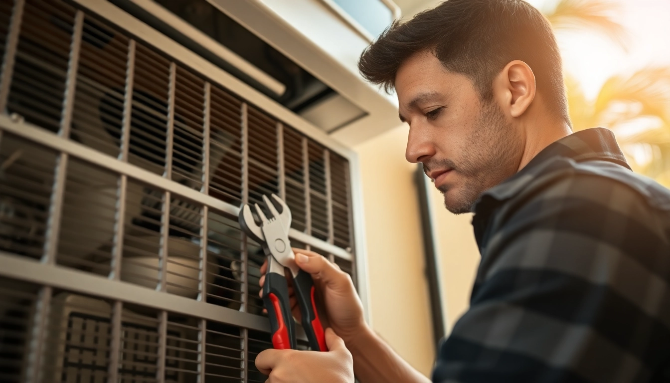 AC Repair Tampa: Expert technician servicing residential air conditioning unit.