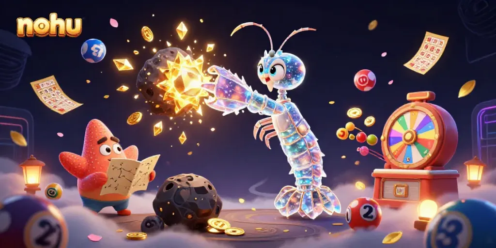 Experience an exciting nohu gambling adventure with dynamic casino elements and characters.