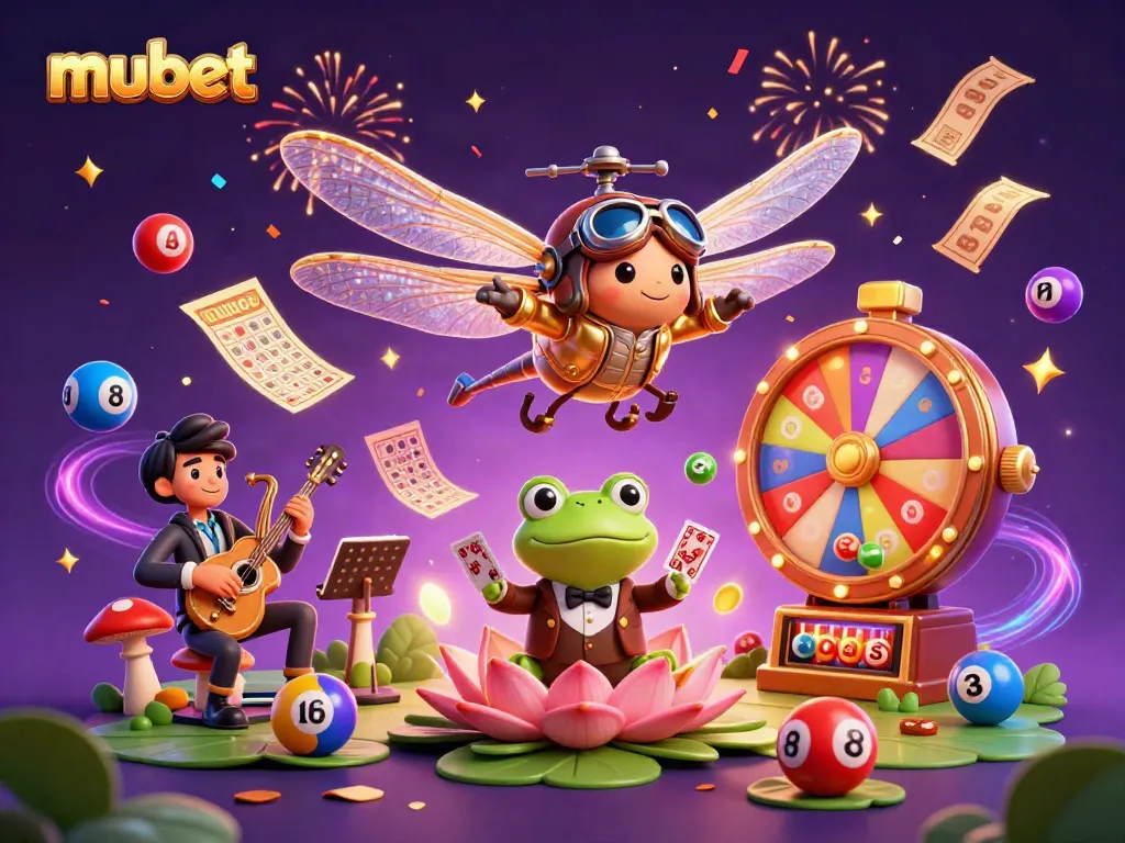 Engage with mubet at the lively lily pad casino featuring vibrant characters and dynamic game elements.