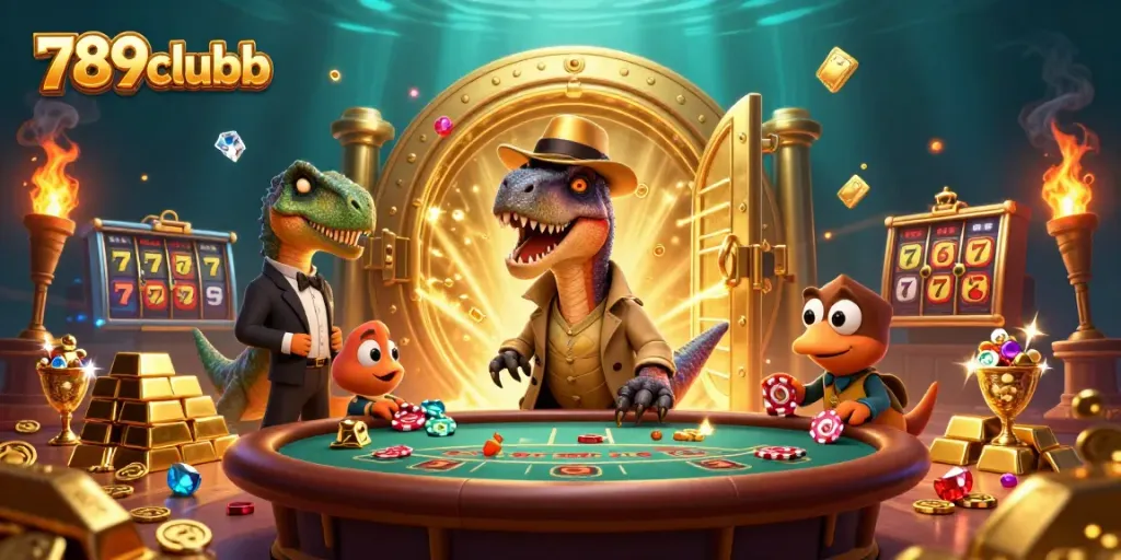 Experience the thrill of winning at 789clubb with cartoon characters battling for blackjack chips