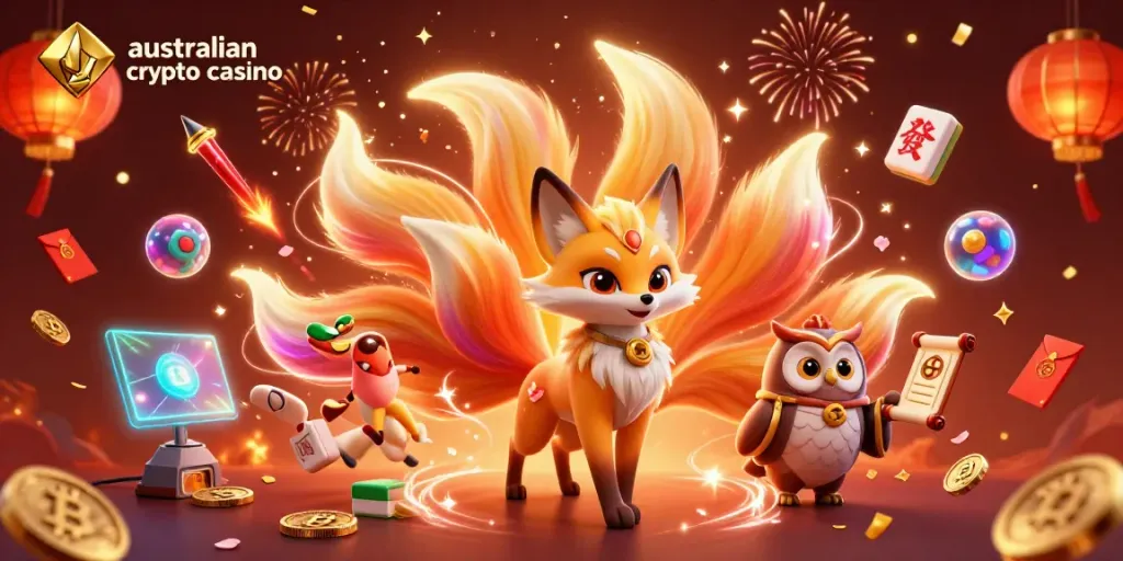 Experience the excitement at australian crypto casinos with vibrant game elements and mystical characters.