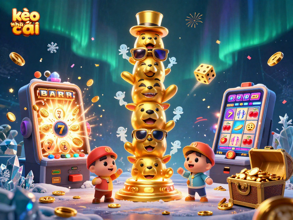 Experience exciting kèo nhà cái action with vibrant 3D casino characters and animations.