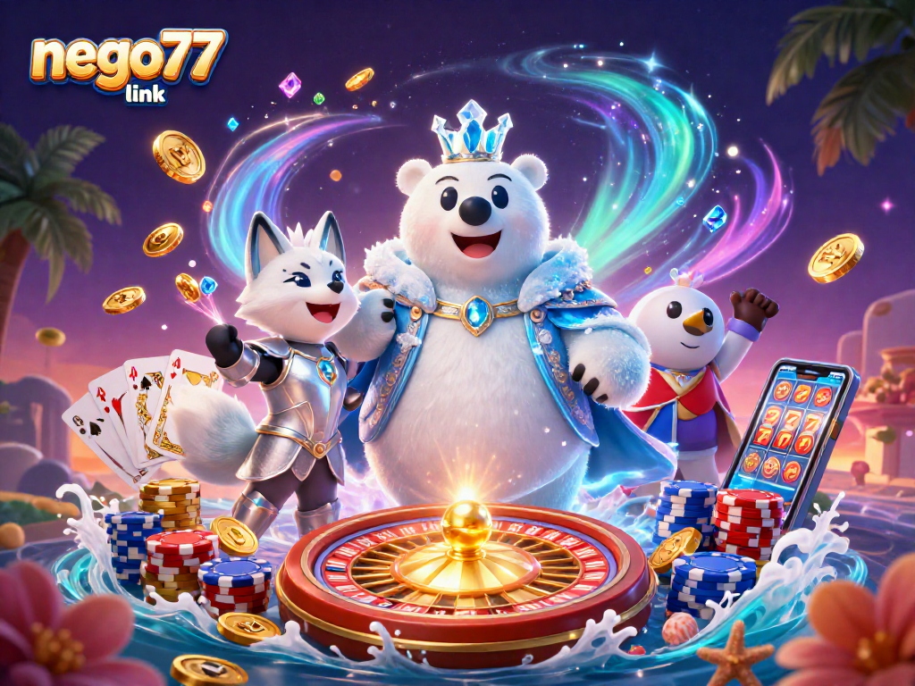 Engage with the vibrant pago scene showcasing the nego77 link and dynamic casino elements overflowing with excitement.