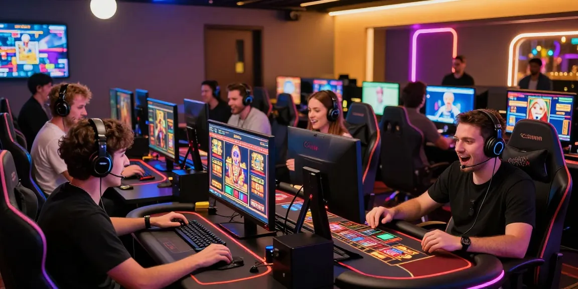 Players enjoying an interactive gaming experience on hm88 platform, showcasing excitement and engagement in a vibrant virtual casino.