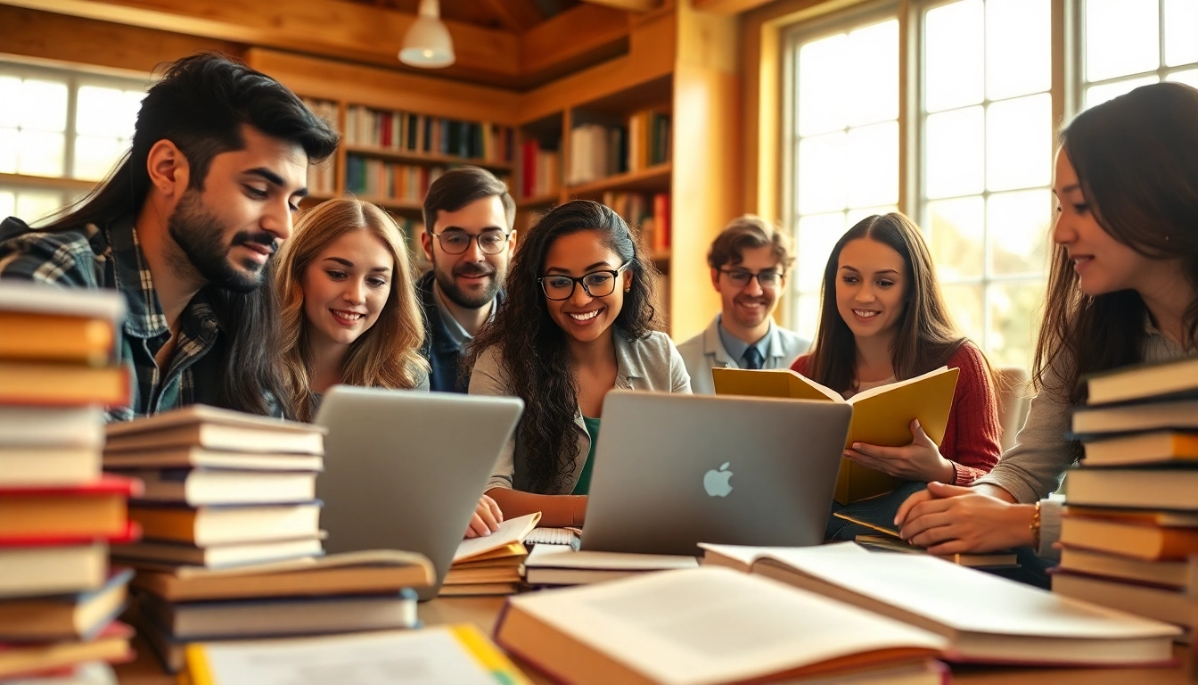 TOEFL test takers for hire collaborating in a study session, showcasing determination and focus.