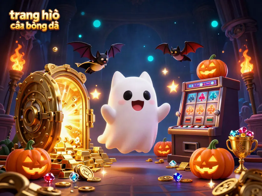 Tham gia trang nhà cái bóng đá với hình ảnh mèo ma dễ thương và hiệu ứng ánh sáng lung linh