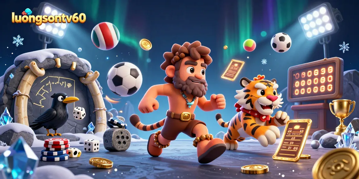Experience thrilling action with luongsontv60 as caveman and saber-tooth tiger run a vibrant prehistoric casino.