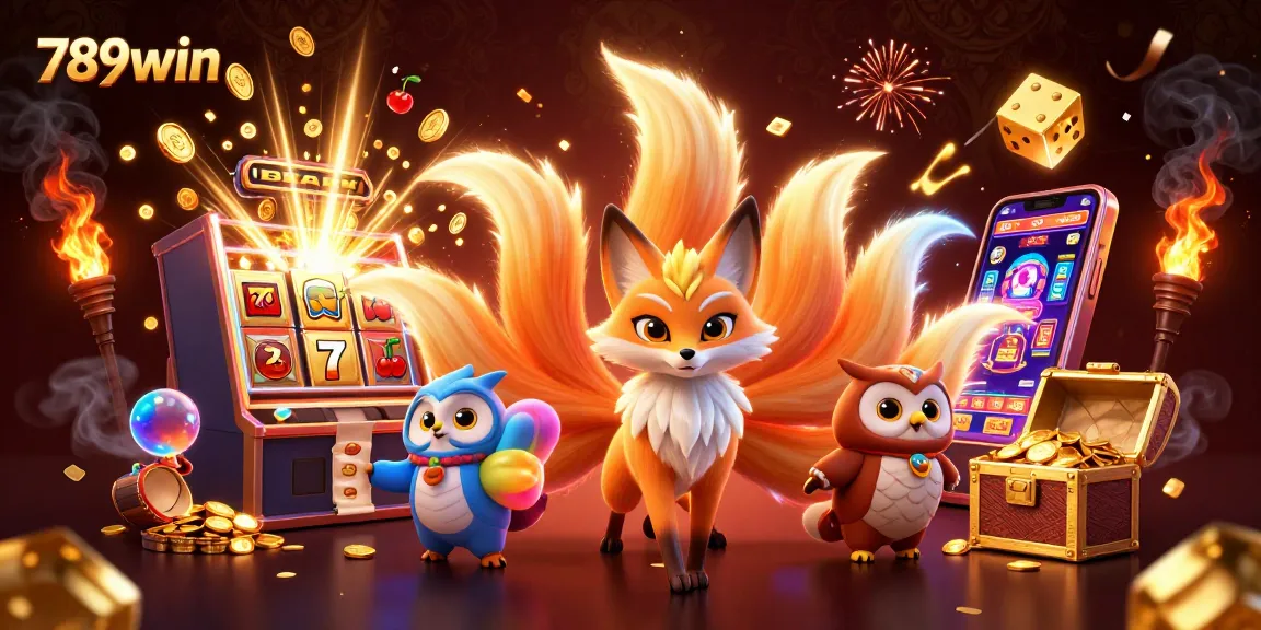 Experience the thrill of 789win with a vibrant casino scene featuring colorful spirits, jackpots, and dynamic game elements.