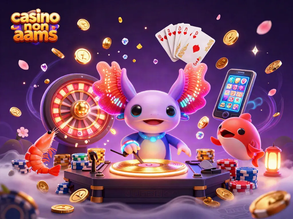 I casinò non AAMS offrono slot ad alto RTP in un'illustrazione vivace e colorata.