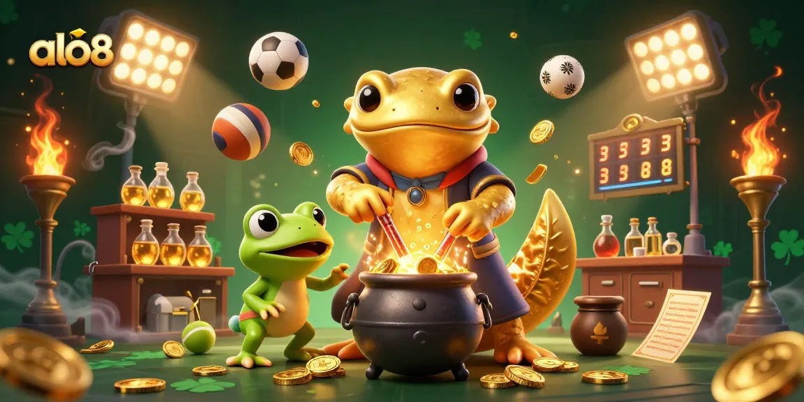 Betting and winning at alo8 with a golden salamander alchemist and sports elements
