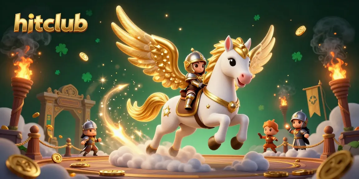 Experience the thrill of hitclub with celestial knights and golden winnings in this dynamic casino scene.