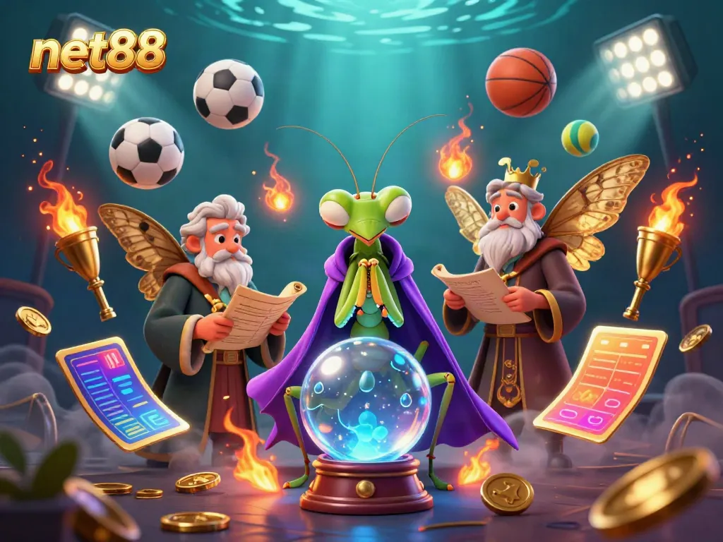 Experience thrilling bets with net88 as sports elements dynamically engage in a vibrant casino scene.