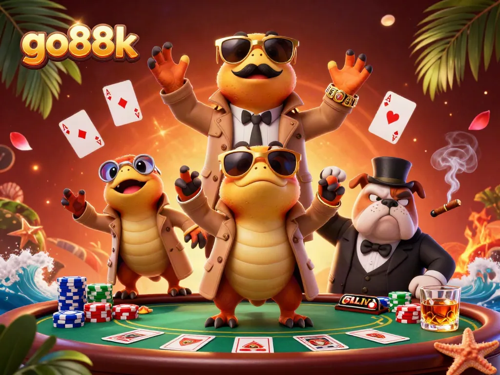 Play casino games at go88k with lively raptors in a trench coat trying to sneak in.