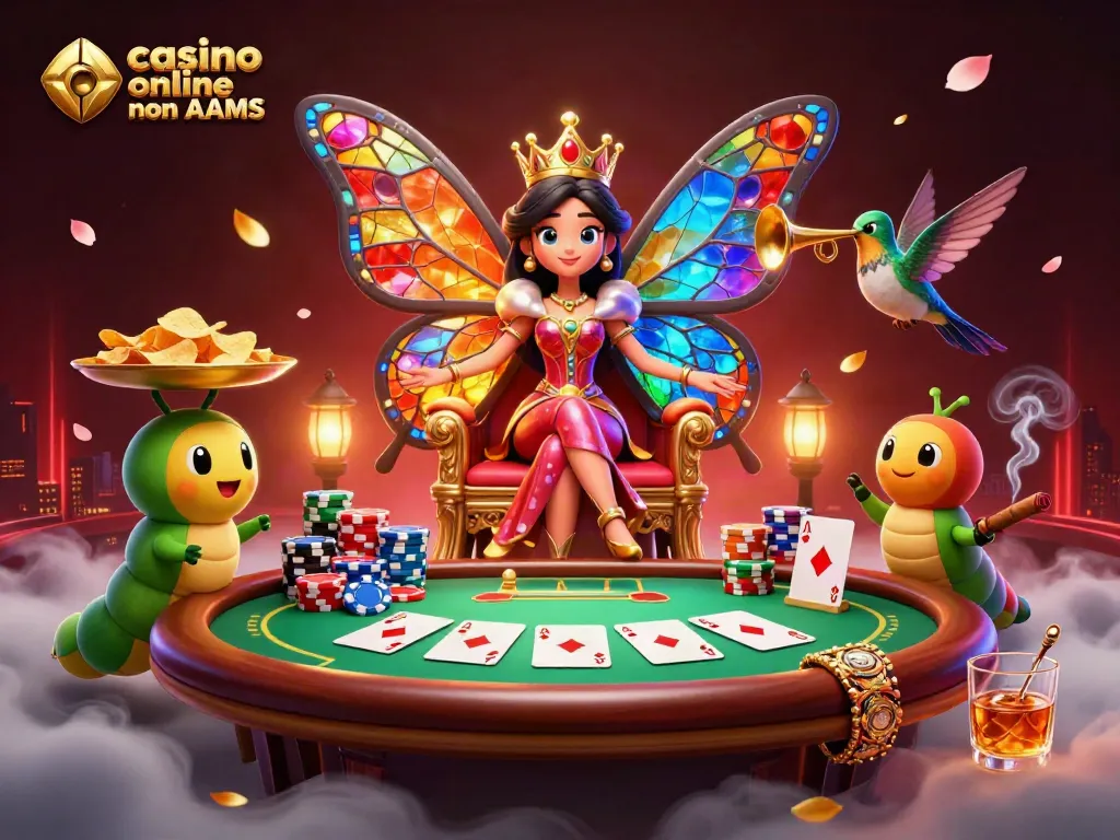 I giocatori si divertono nei casino online non AAMS con emozionanti vincite e carte da gioco.
