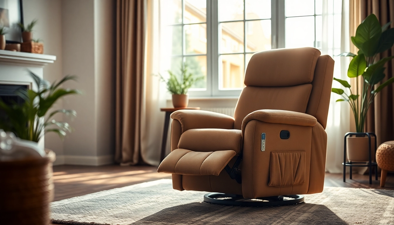 Comfortable lift recliner chair enhancing relaxation in a warm, inviting living room.