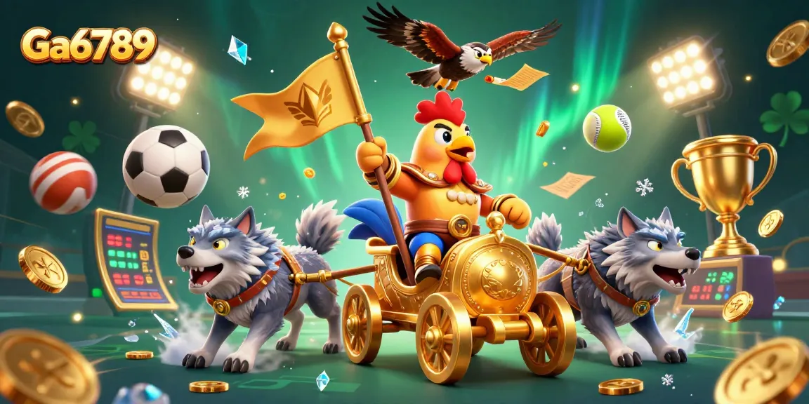 Bettors engage with Ga6789's thrilling rooster warlord in dynamic cockfighting action.