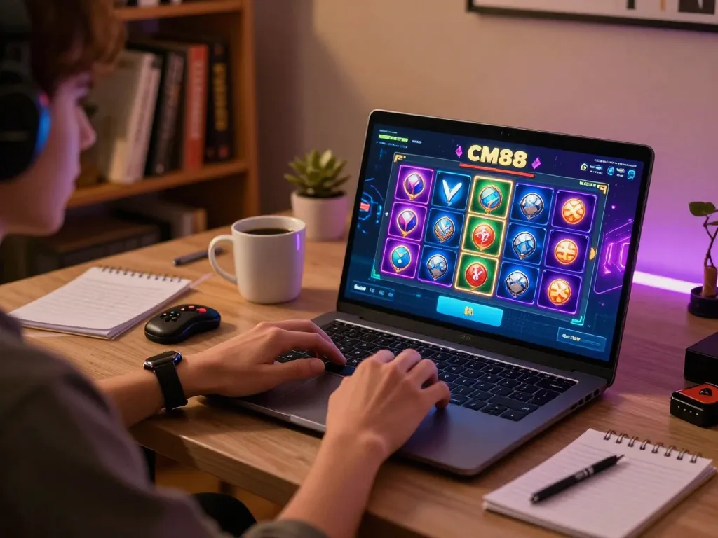 Engaging with CM88 online slots while enjoying a cozy gaming experience