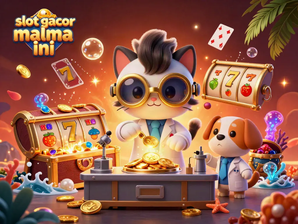 Experience thrilling wins with slot gacor malma ini in this vibrant 3D illustration.