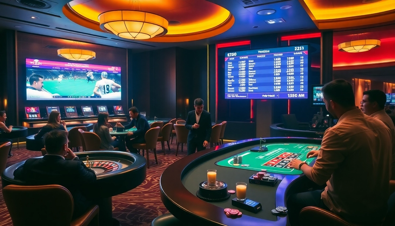 Soi Kèo FB88 shows an engaging sports betting lounge filled with action and excitement.