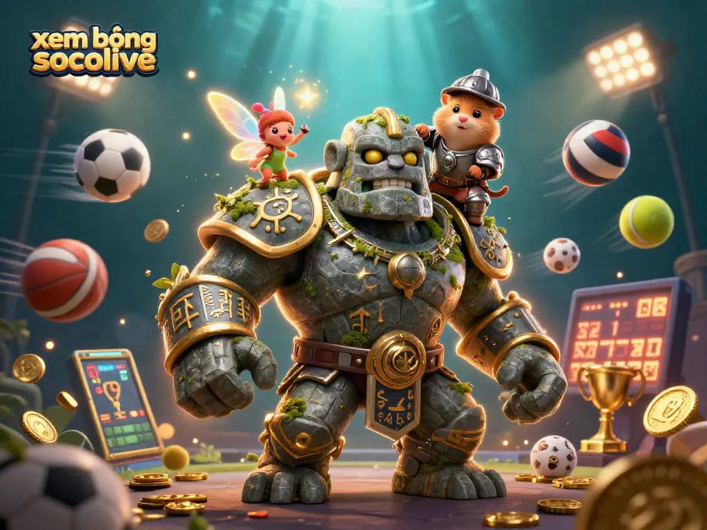 Experience xem bóng socolive live betting action with vibrant characters and dynamic sports elements