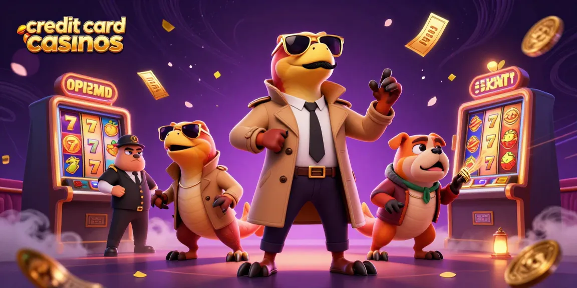 Experience the thrill of credit card casinos with raptors in disguise in a bustling casino scene.