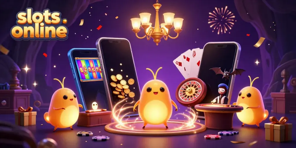 Watch glowing worms light up a cave casino scene with vivid gold highlights while showcasing slots online.