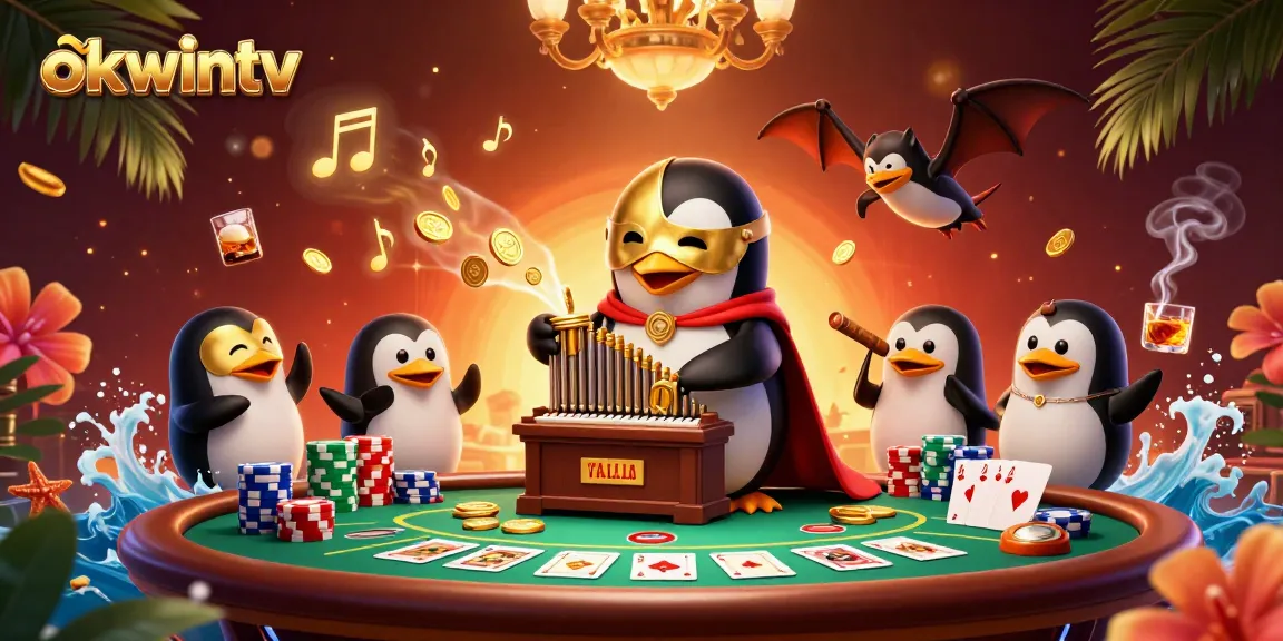 Experience high-stakes poker action with okwintv in a vibrant scene filled with excitement and detail.