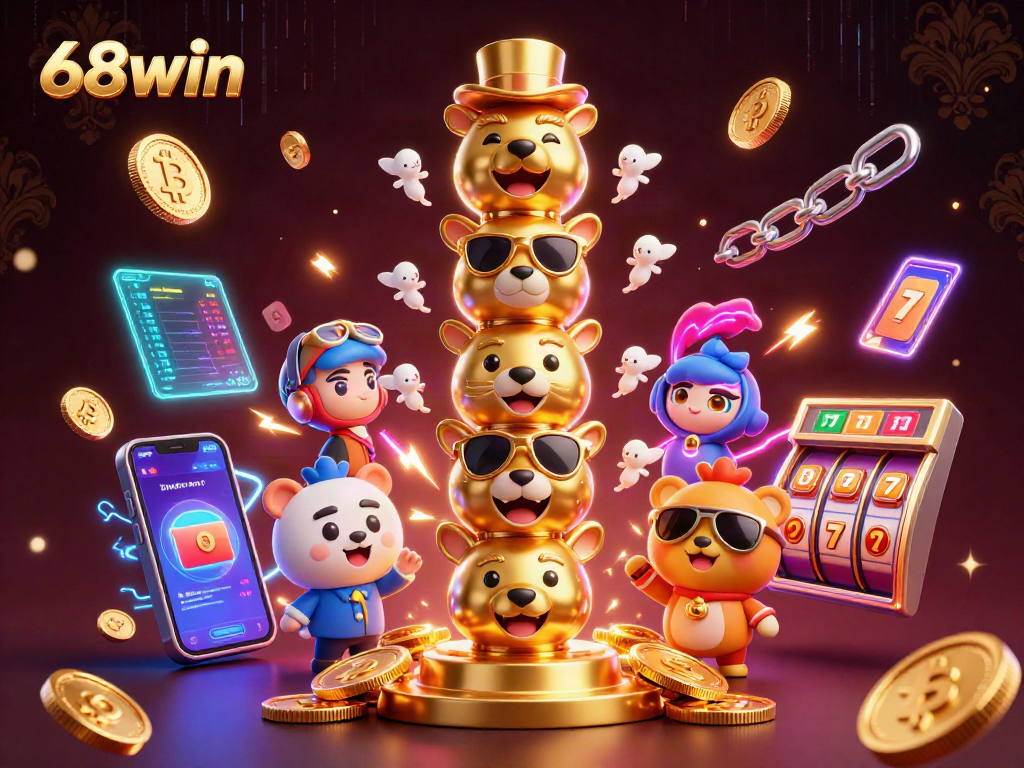 Engage in winning spins at 68win's vibrant casino with immersive golden totem scene.