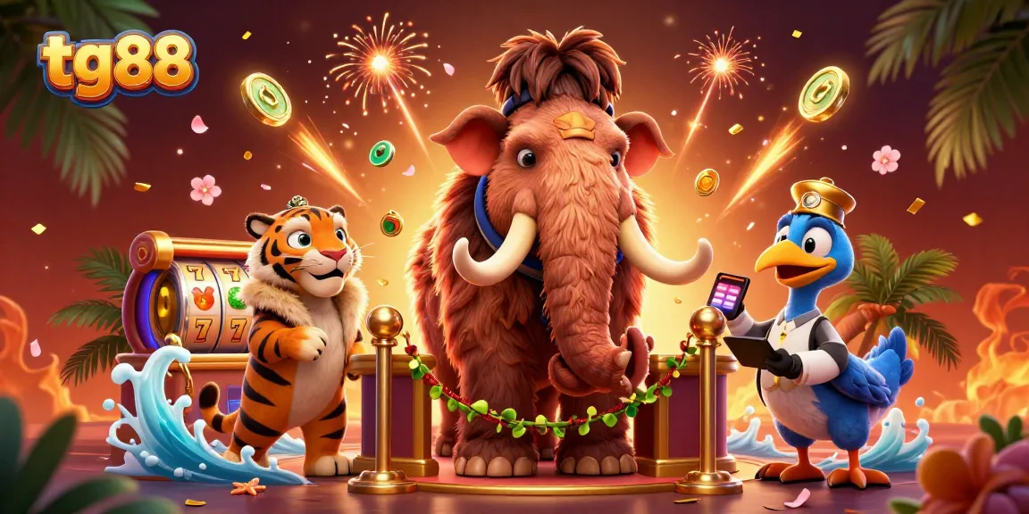 Experience the excitement of tg88 as the woolly mammoth bouncer checks in VIPs at a lively casino.